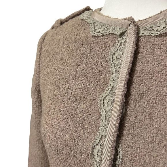 BANANA REPUBLIC Size 0 XSmall Wool Blend Military Chantelle Style Jacket Blazer - Picture 6 of 13